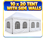 10x20 Tent WITH SIDE WALLS ($475)